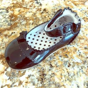 [Robeez] Black Metallic Baby shoe, Size 6